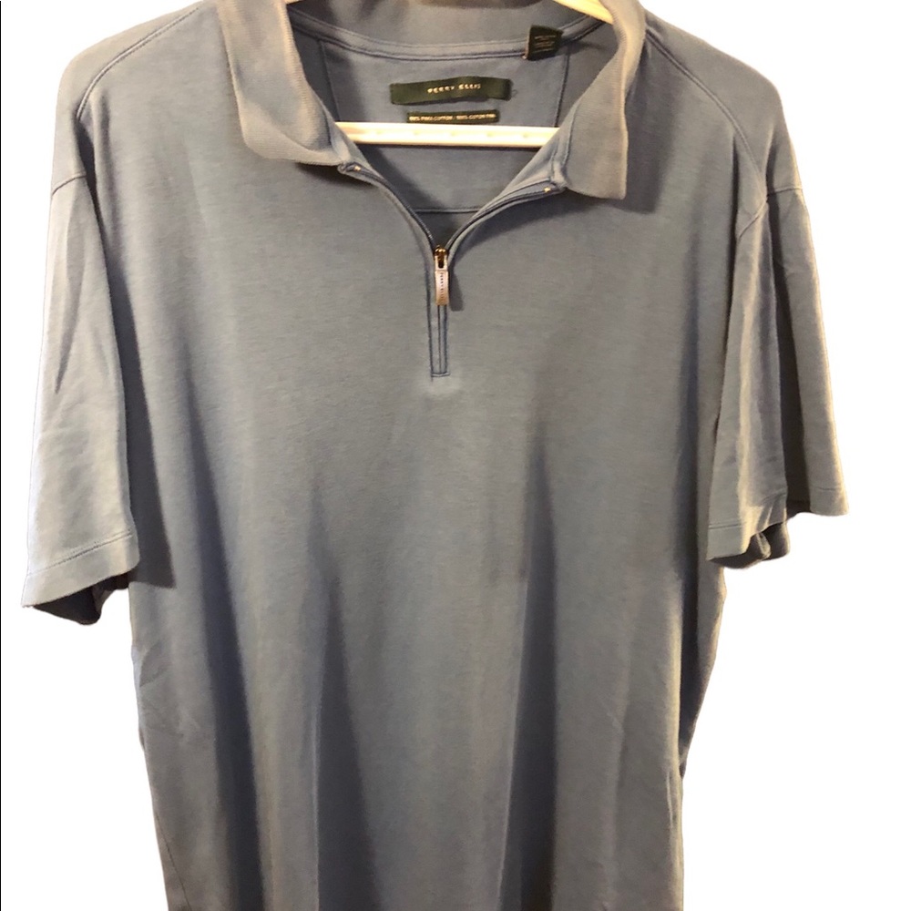 Perry Ellis Cotton Polo Men’s Large Blue